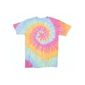 Tie Dye Multi-Spiral Youth Unisex Short Sleeve T-Shirt Sz XL